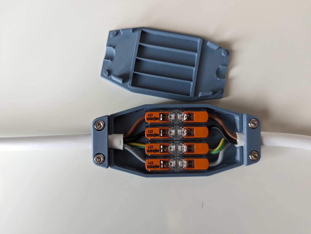 Wago 221 Inline Junction Box for flex wire 2 core, 3 core, 4 core or 5 core — miniatura 8