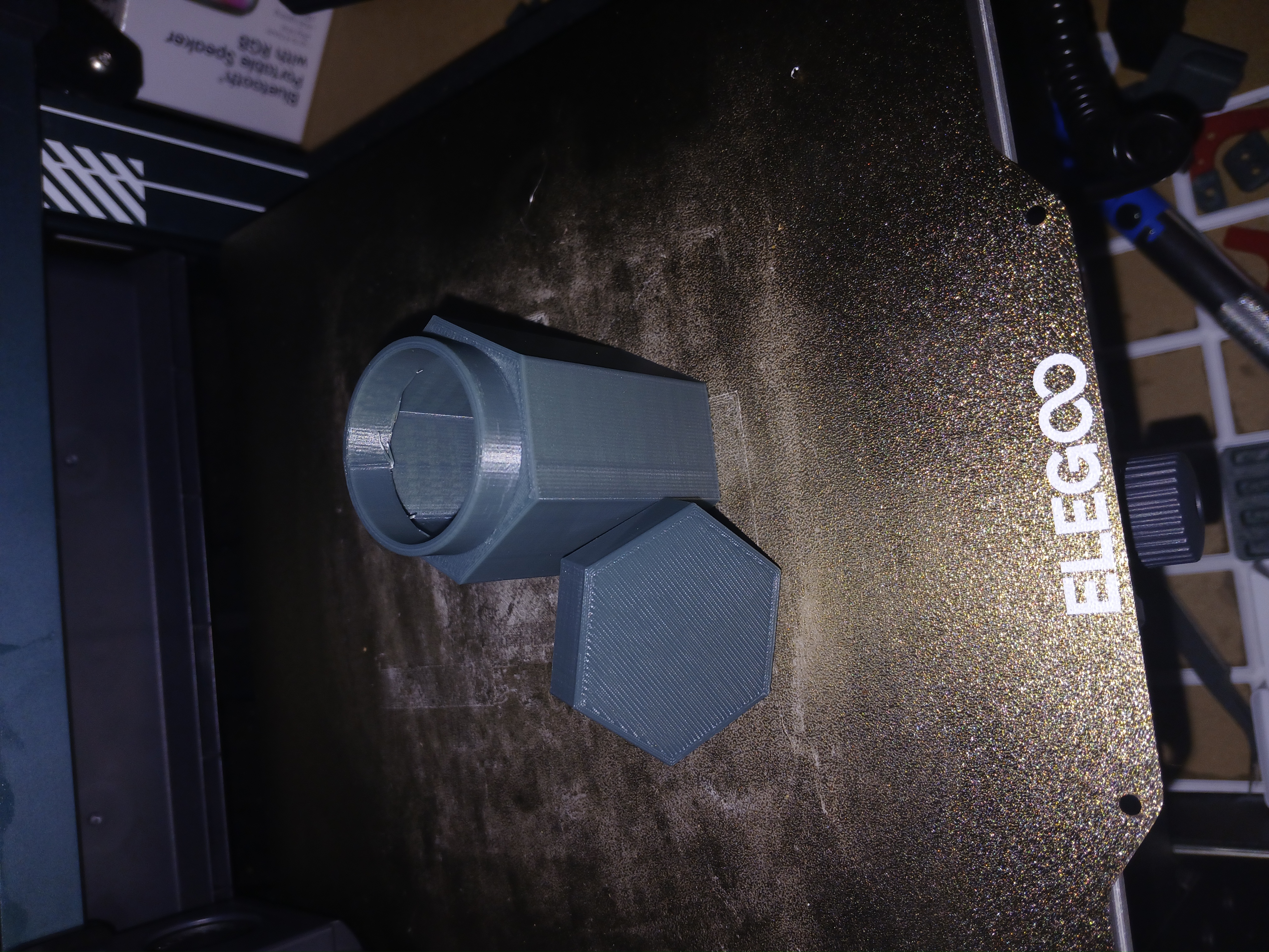 Hex container with tight fit lid