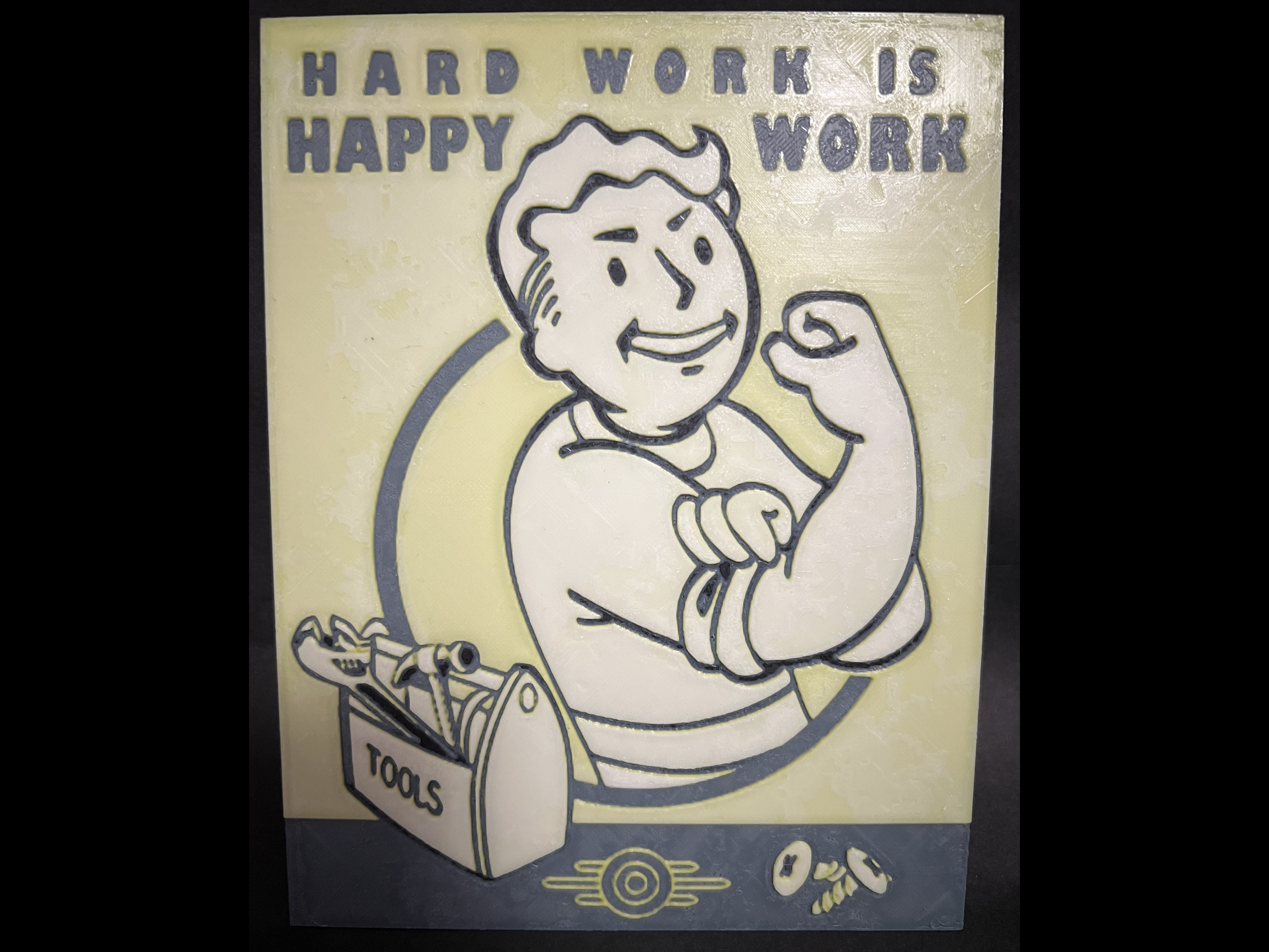 Fallout - Hard Work - Vault Poster by Regis | Download free STL model |  Printables.com