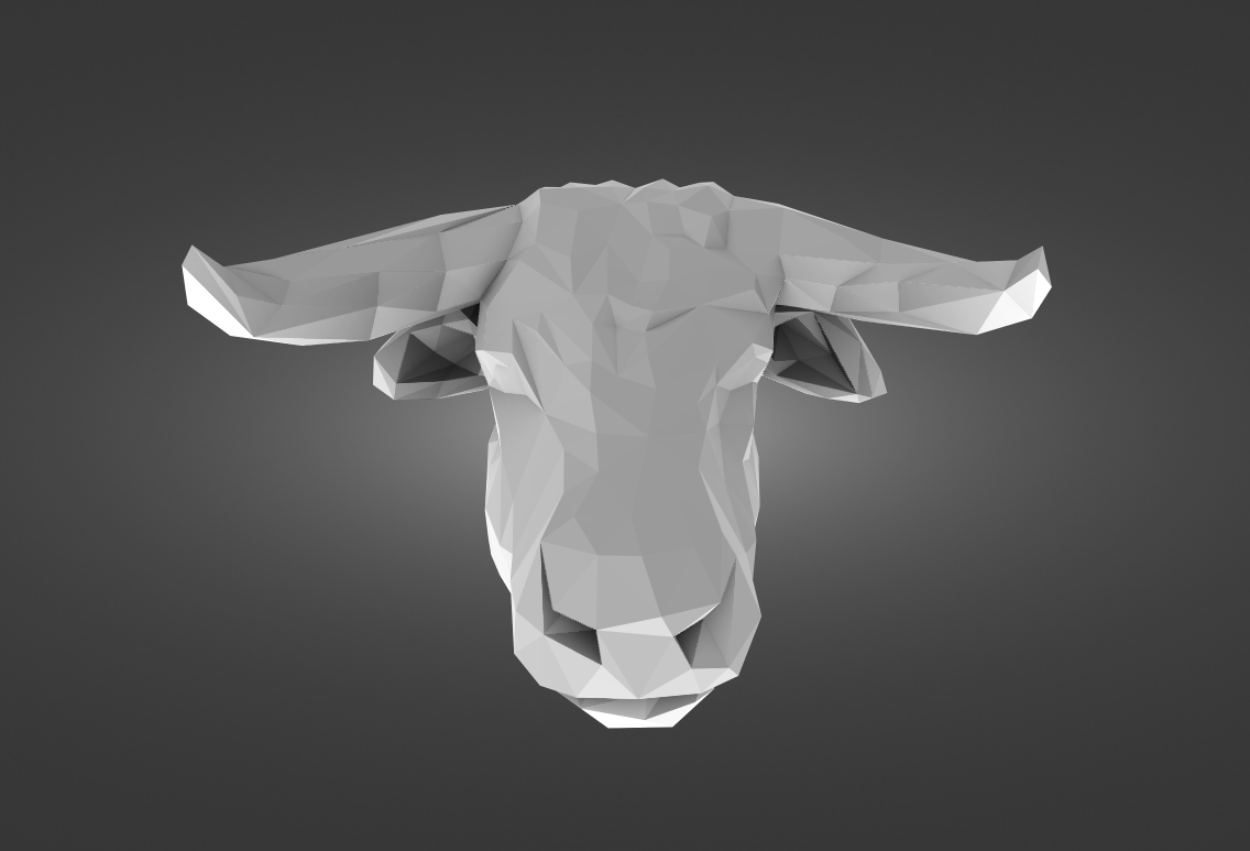Lowpoly Cow Head