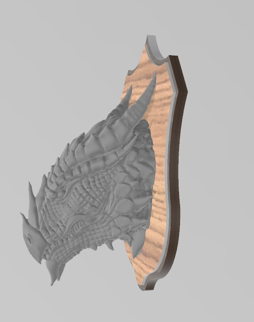 Miniatura 2 do modelo 3D Dragon head trophy wallmount