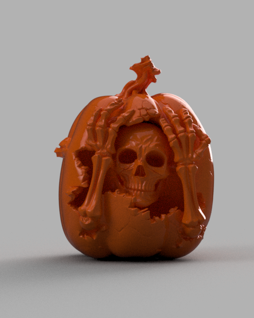 Creepy Pumpkin Skull