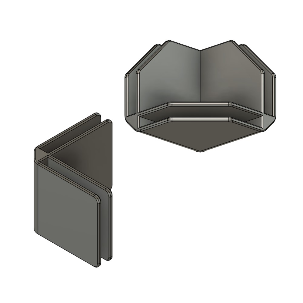 Modular light box corners