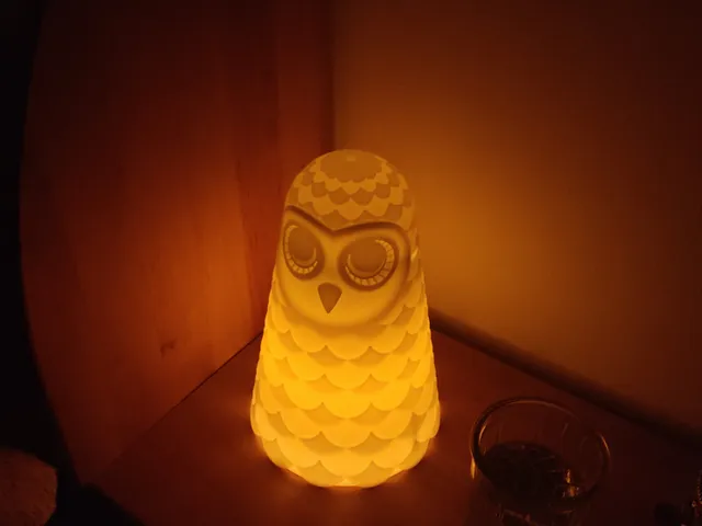 Ikea Solbo Owl Nightlamp Shader - Hull to darken / color the kids nightlight