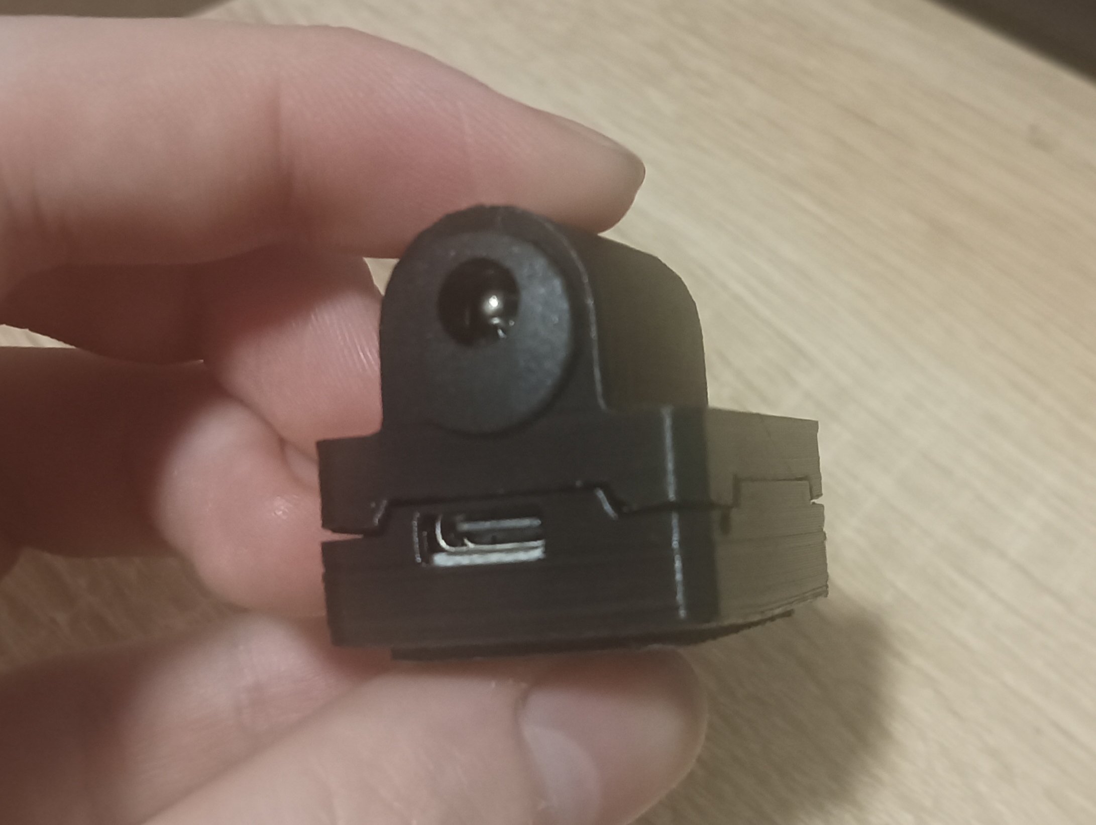 Case Wemos D1 ESP12F Type-C. Hole for connector locking pin LED strip