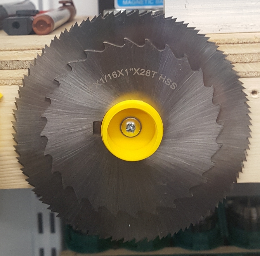 R8 Slitting Saw arbor holder, holder for 5 x 75mm/3" blades, plus