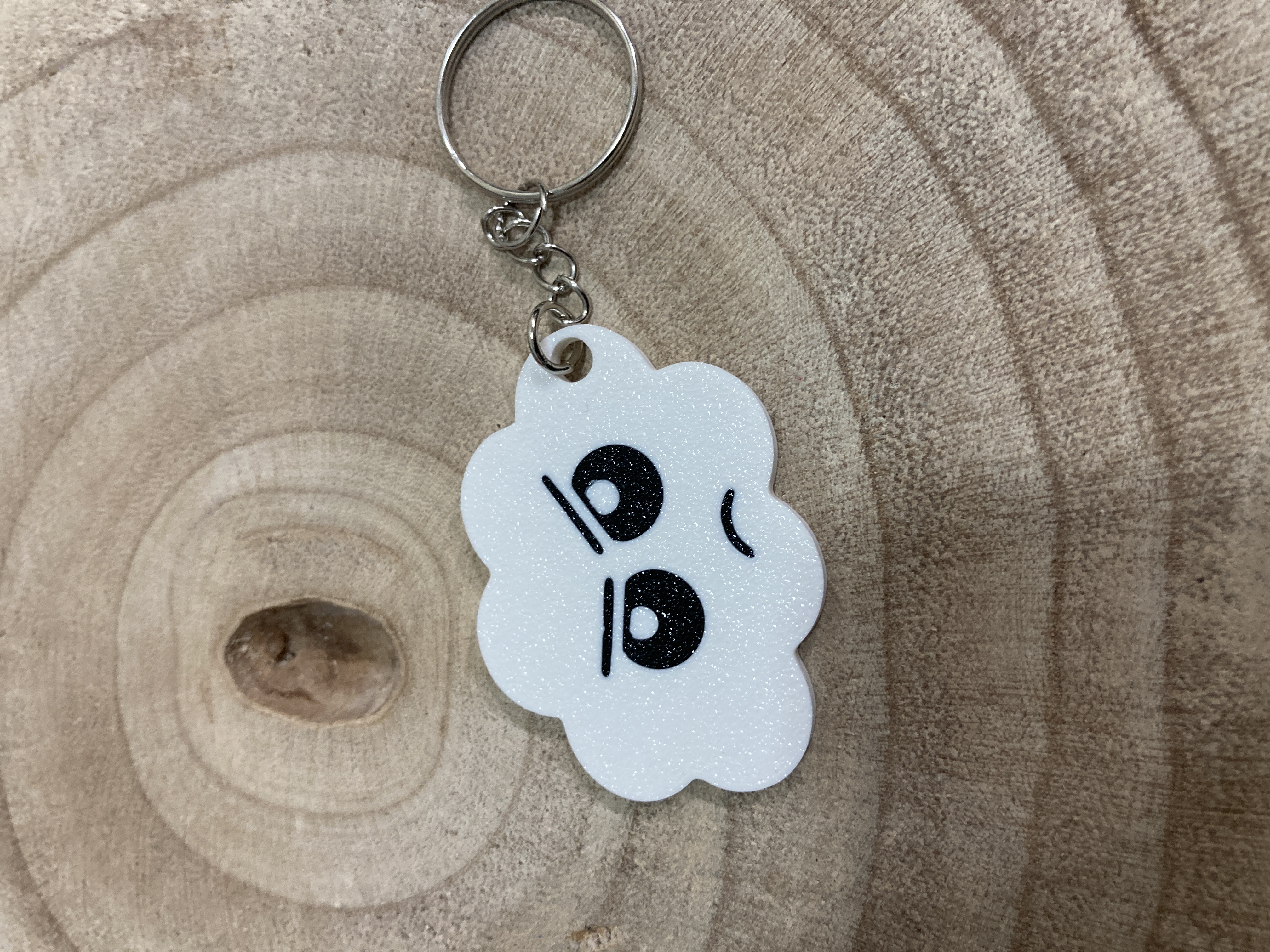 Angry cloud keychain