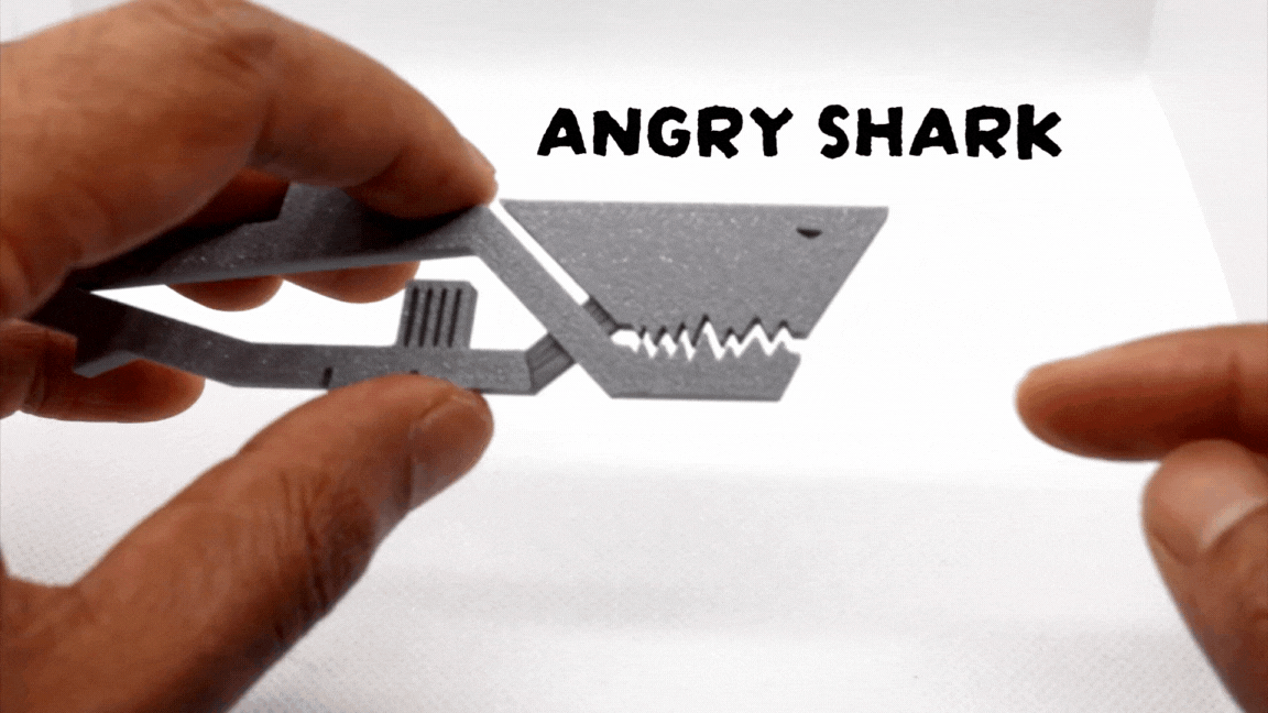 Angry Shark Clip & Fidget Toy