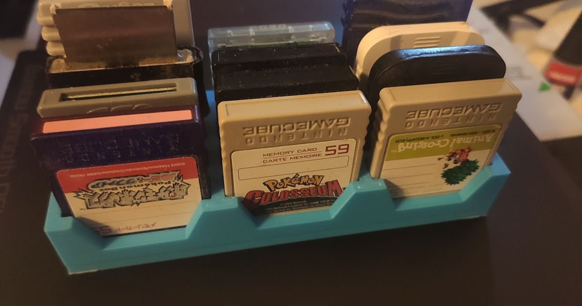 Gamecube Memory Card Holder 3 x 4 by Gizmo Download free STL model