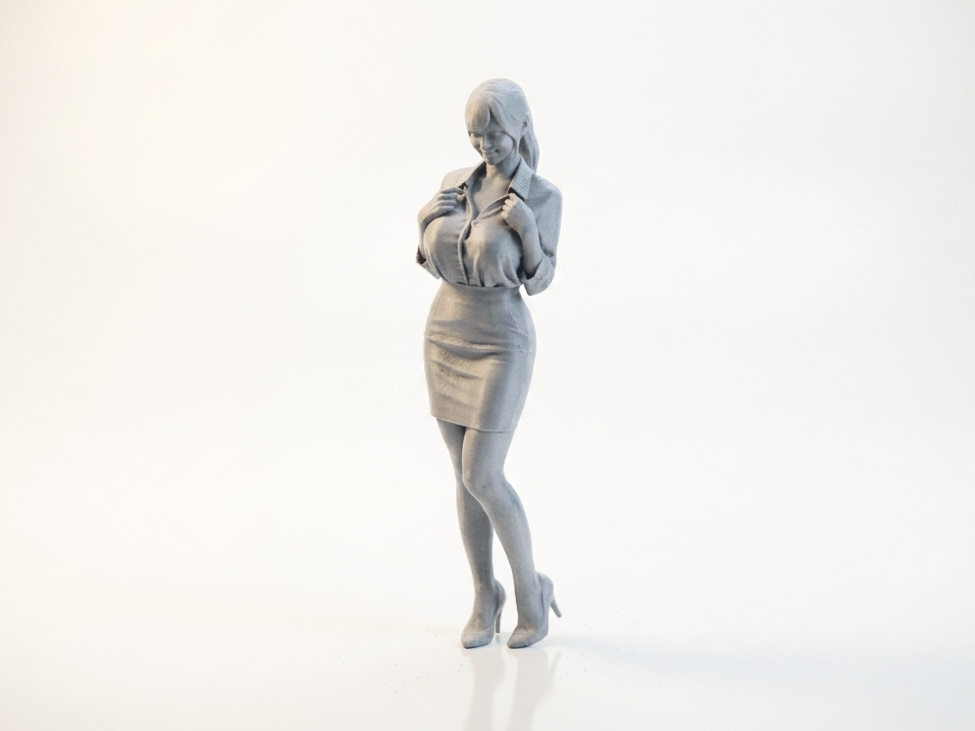 Office Lady Figurine Chibi Cute 3D Printable