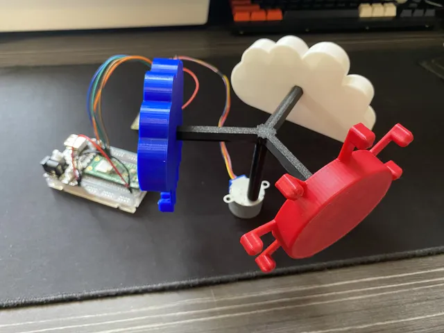 3D Printed Rotating Weather Station