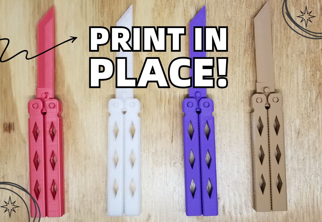 Butterfly Knife - Print in Place - Balisong by Sanford Prime | Download ...