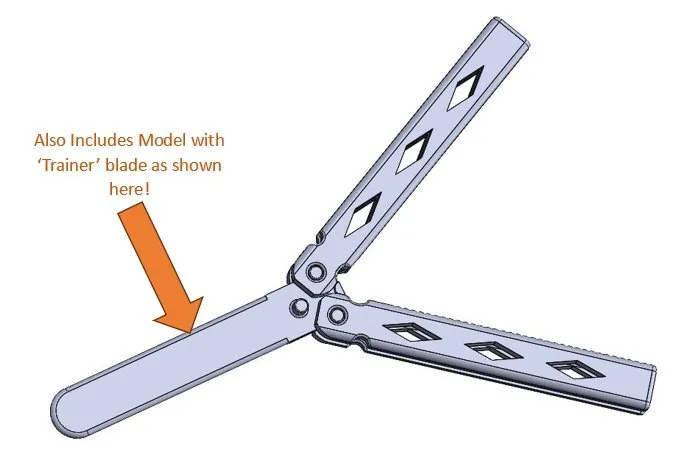 Butterfly Knife - Print in Place - Balisong by Sanford Prime | Download ...