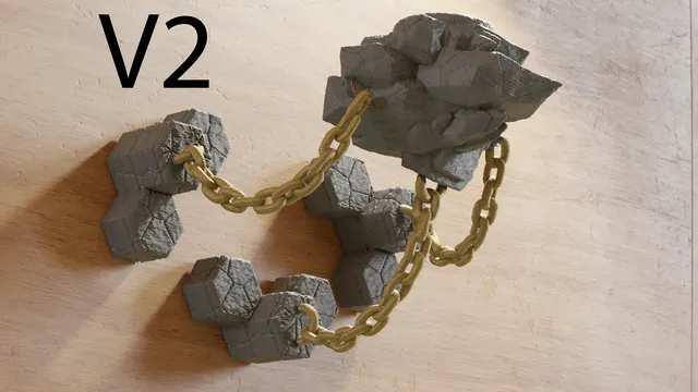 Floating rocks wall display V2