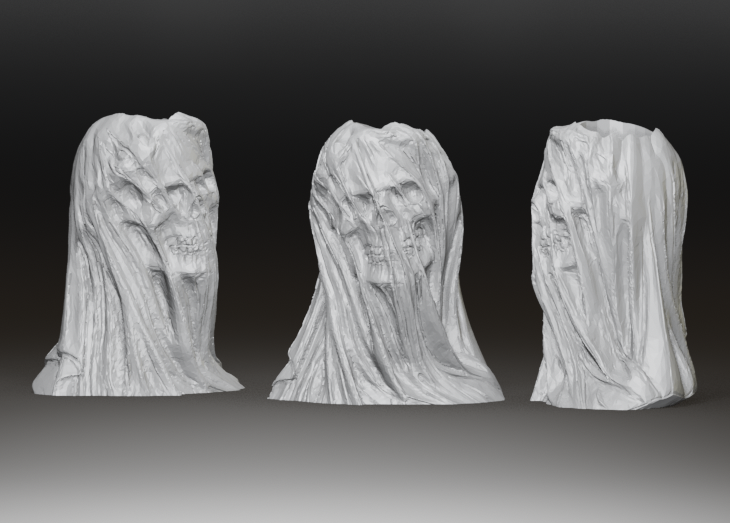 Ghost Bride Skull Planter Vase