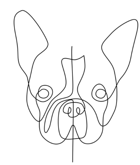 Frenchie One Line Art by Jura Švébiš | Download free STL model ...