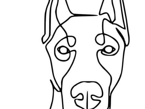 Dobrman Line Art