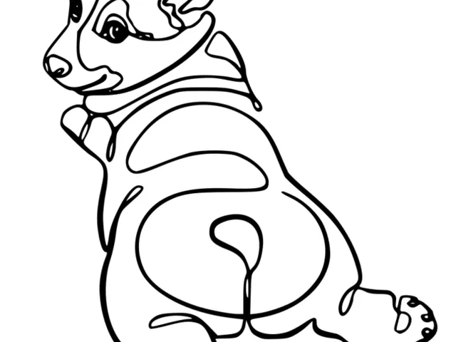 Corgi Line Art