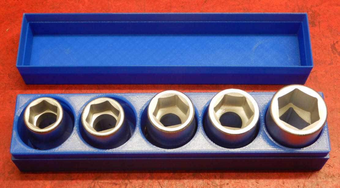 Schachtel für 3/4 Zoll Stecknüsse; Box for 3/4 inch sockets