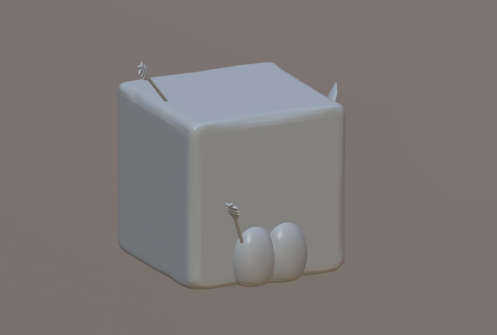 Miniatura 2 do modelo 3D Gelatinous Cube
