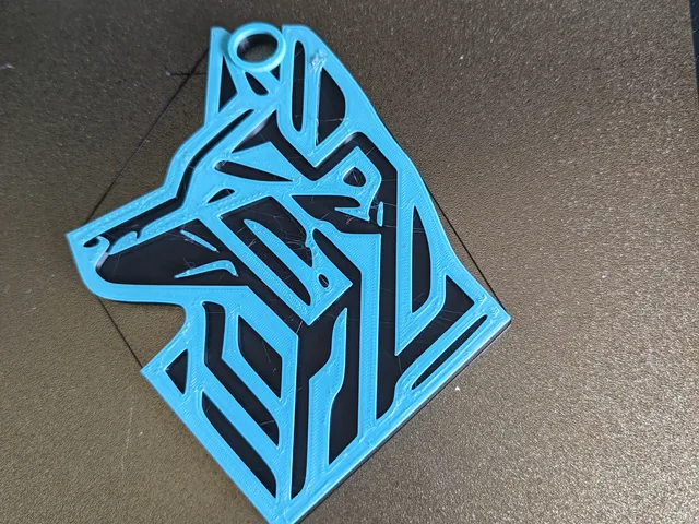 Wall mounted geometric dog