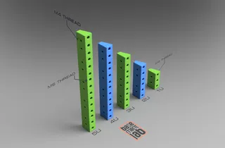 Rack server rails - self-supporting - M6 / M4 Thread - Collection - Guide autoportanti per Rack server