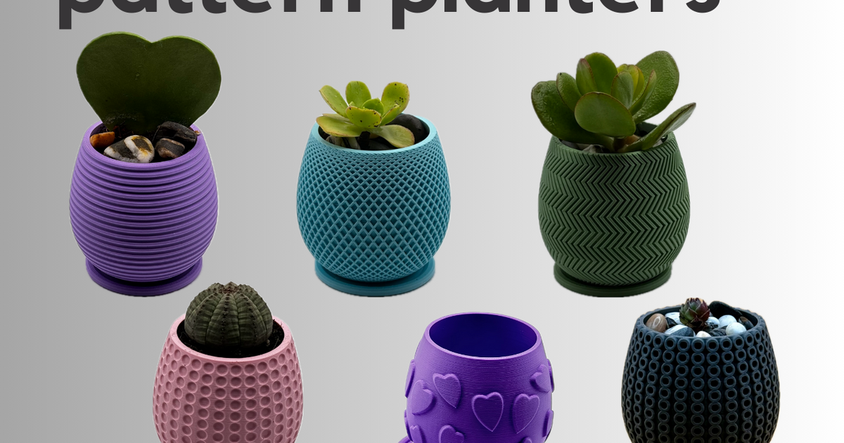 pattern planters by h3li0 | Download free STL model | Printables.com