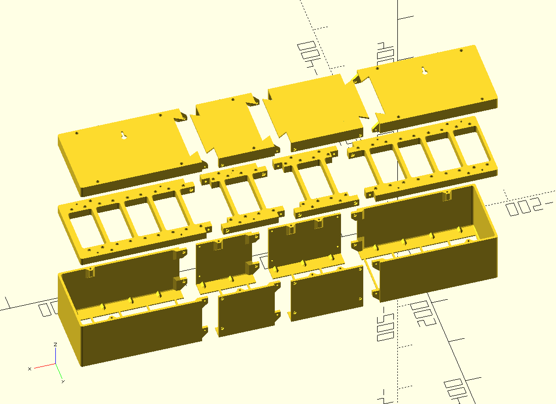 Extension parts and alignment notch mod for Split-Flap Display 3D model thumbnail