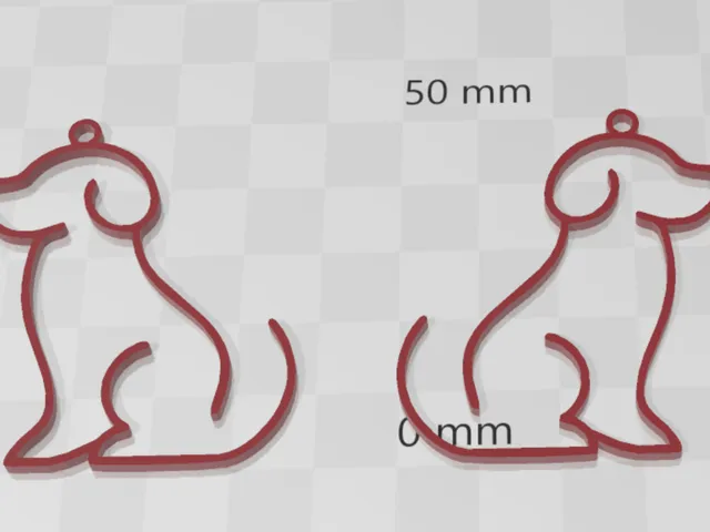 Cute elegant dog earrings