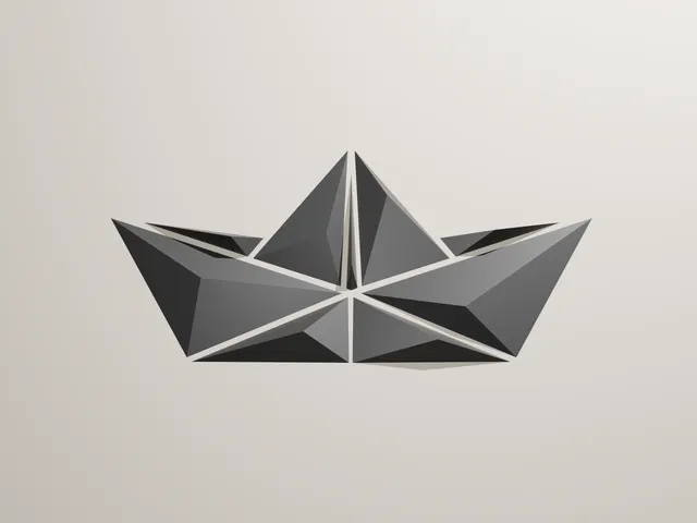 Paper boat geometric wall art