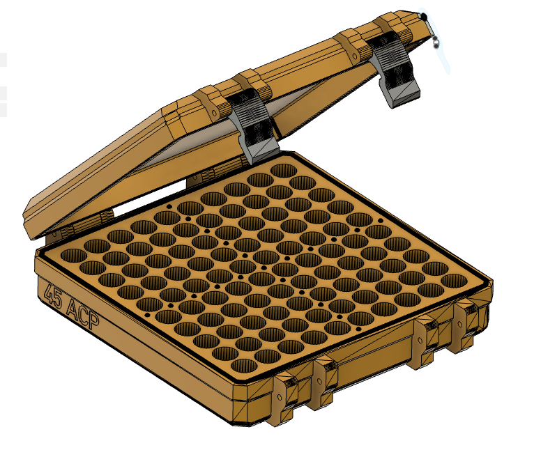 45 ACP Ammo Case - 100 Rounds by JiffyRob | Download free STL model ...