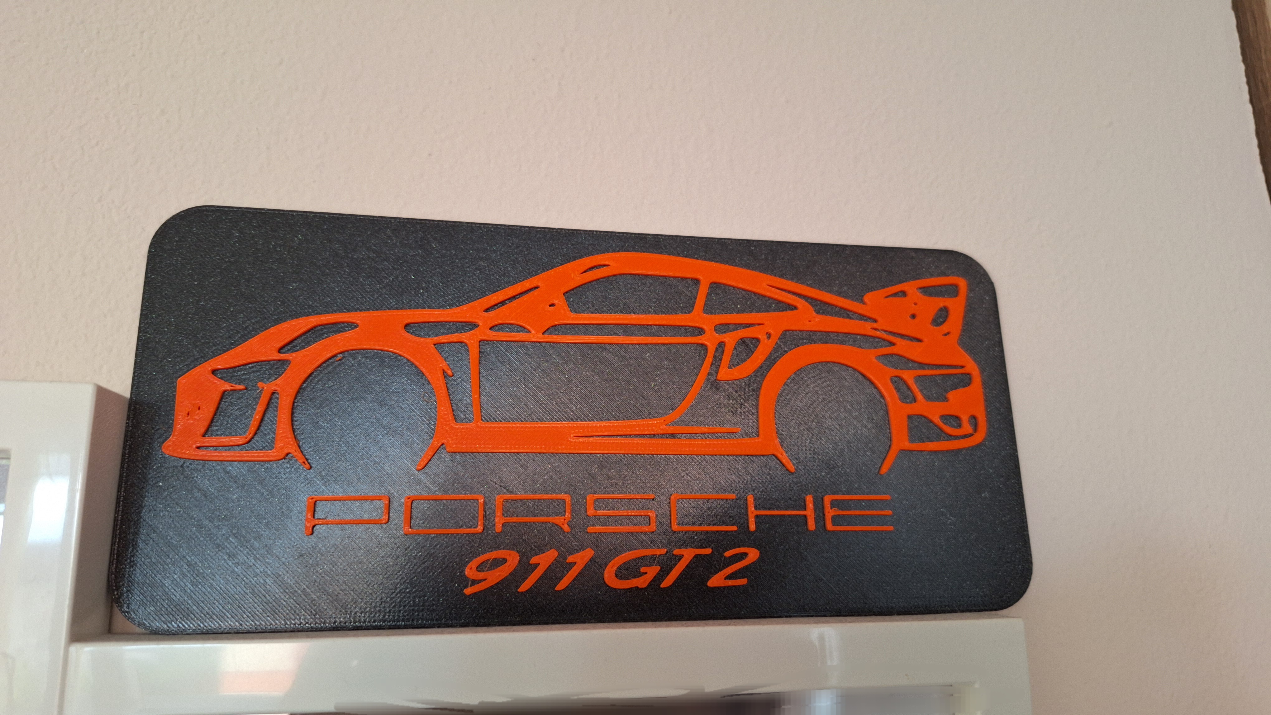 Porsche geometric wall decoration/keychain