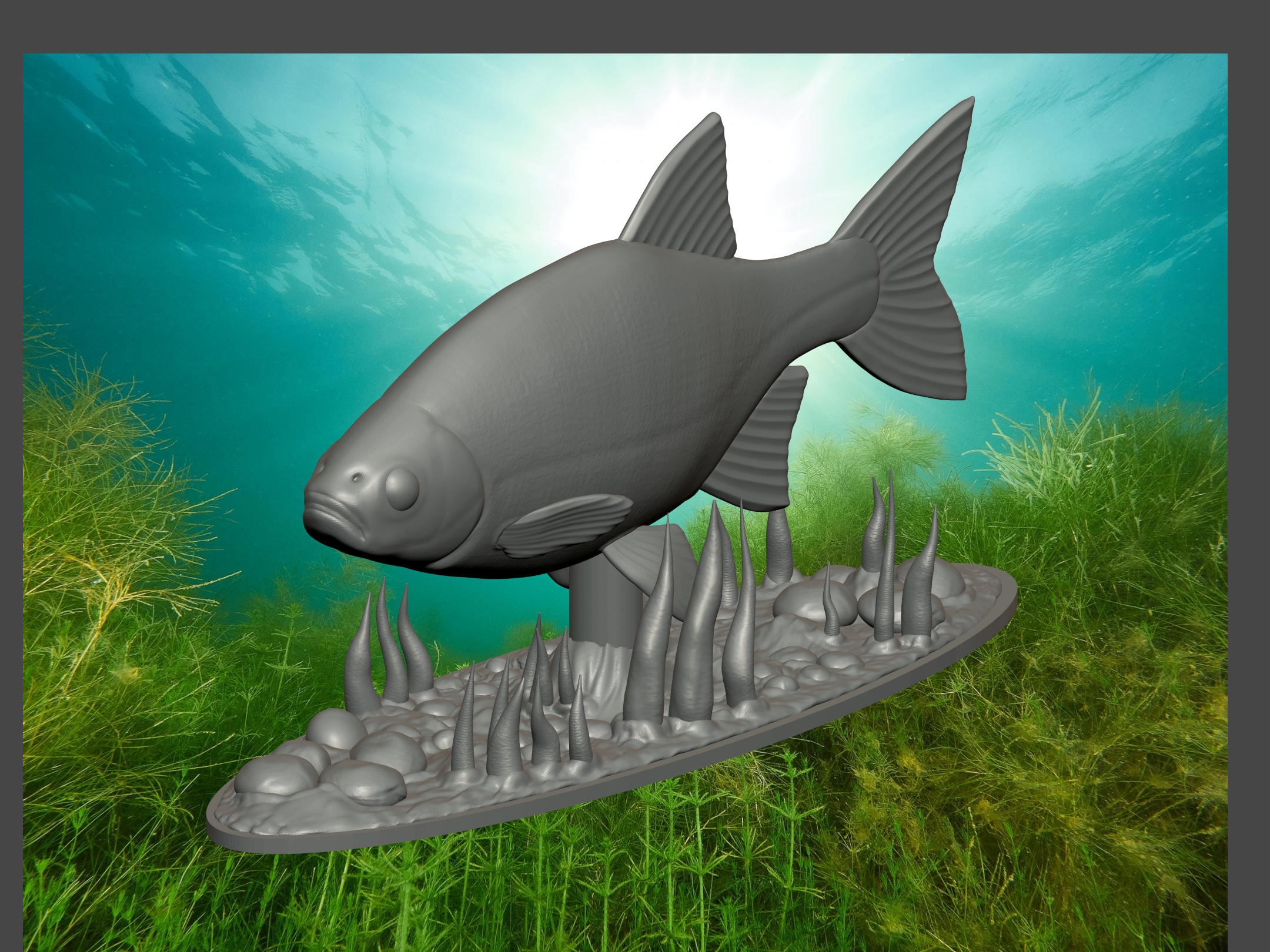 Fish statue
