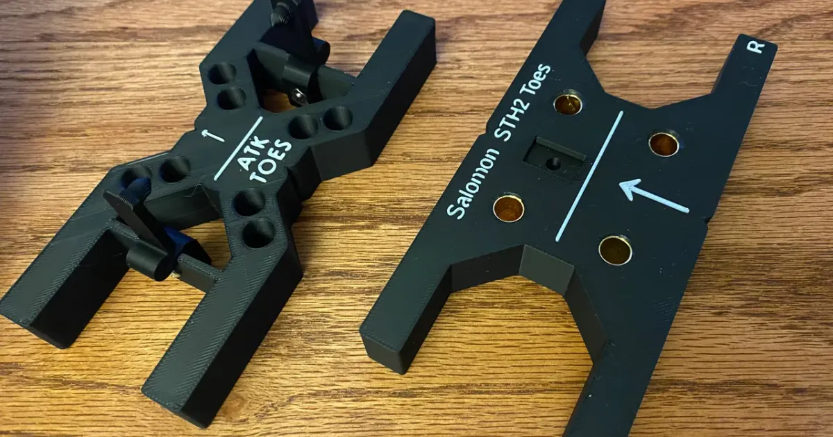 Ski Drill Jig Templates (Version 1 Raised Text) by MottN Download