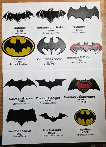 Batman Emblem Evolution Magnet Collection