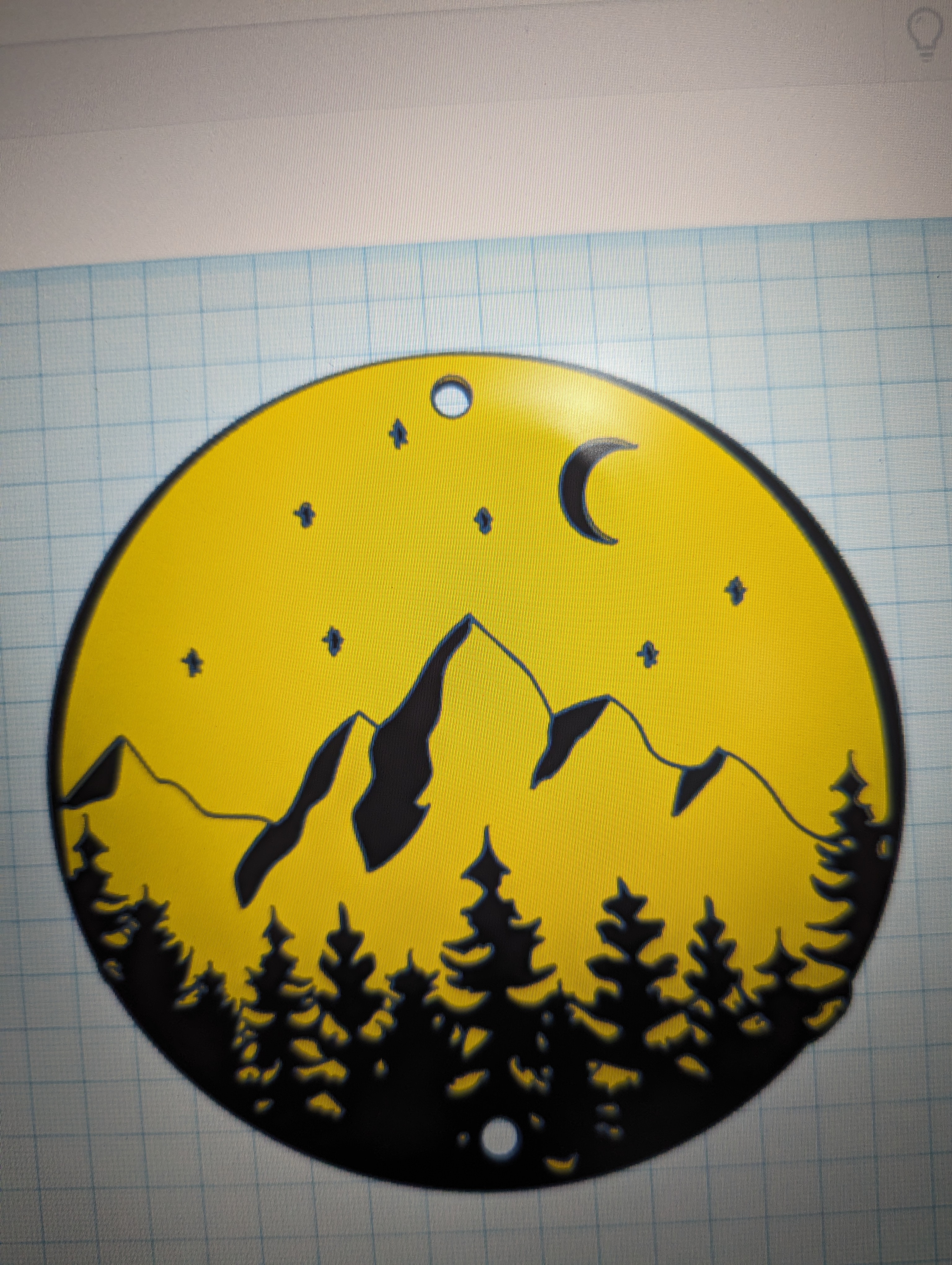 Moon and Mountain sign