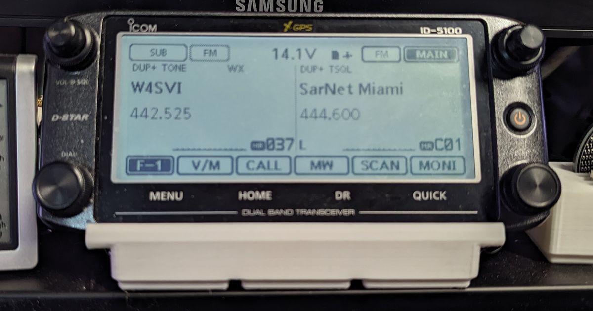 iCom ID-5100 Desktop Stand with Gridfinity Base by Bones™ | Download ...