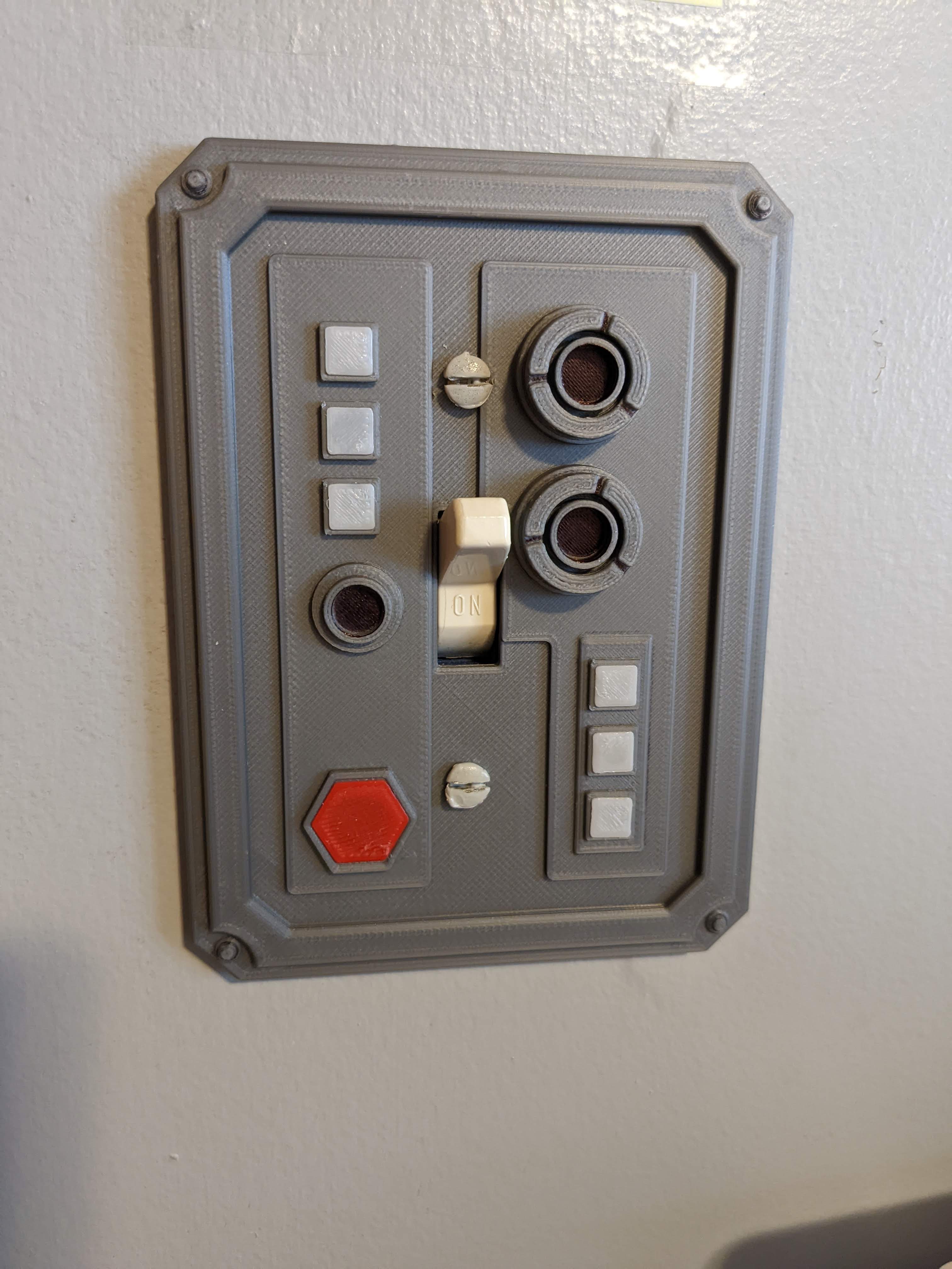 Star Wars Outdoor Data Panel Entrance (Switch Plate) - "Light" Add-Ons 3D model thumbnail