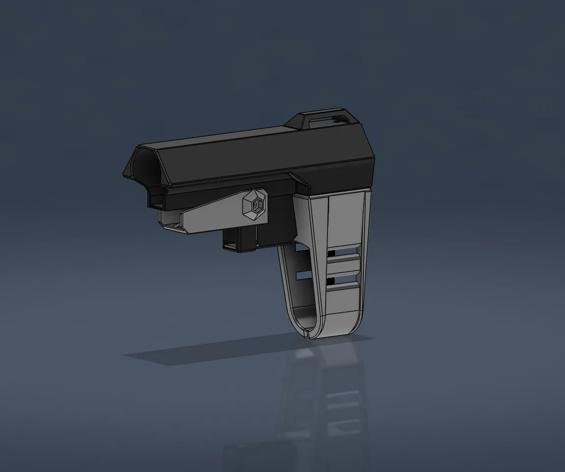 APB3 - Adjustable Pistol Brace by Bad Intelligence | Download free STL ...
