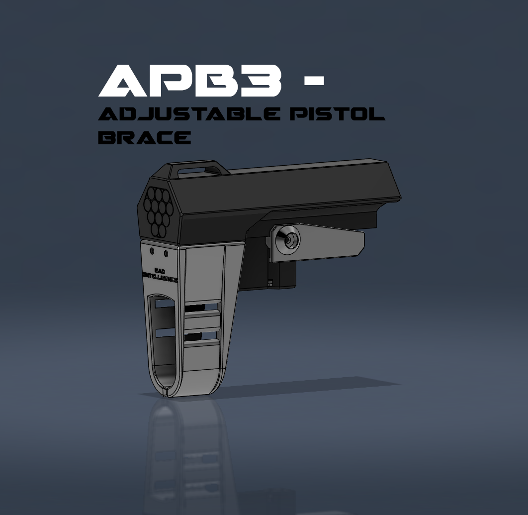 APB3 - Adjustable Pistol Brace by Bad Intelligence | Download free STL ...