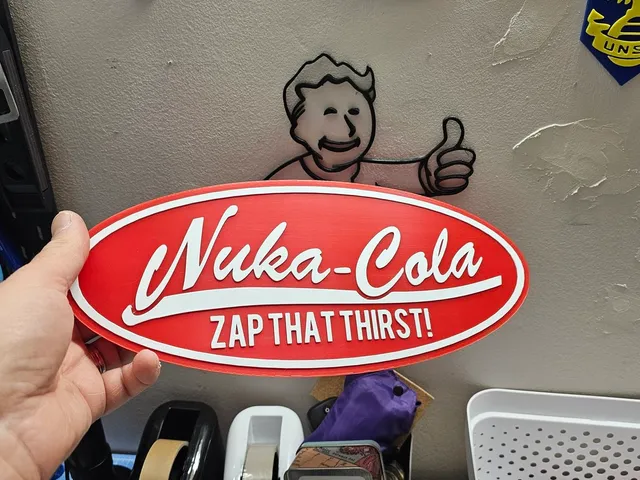 Nuka Cola oval wall sign