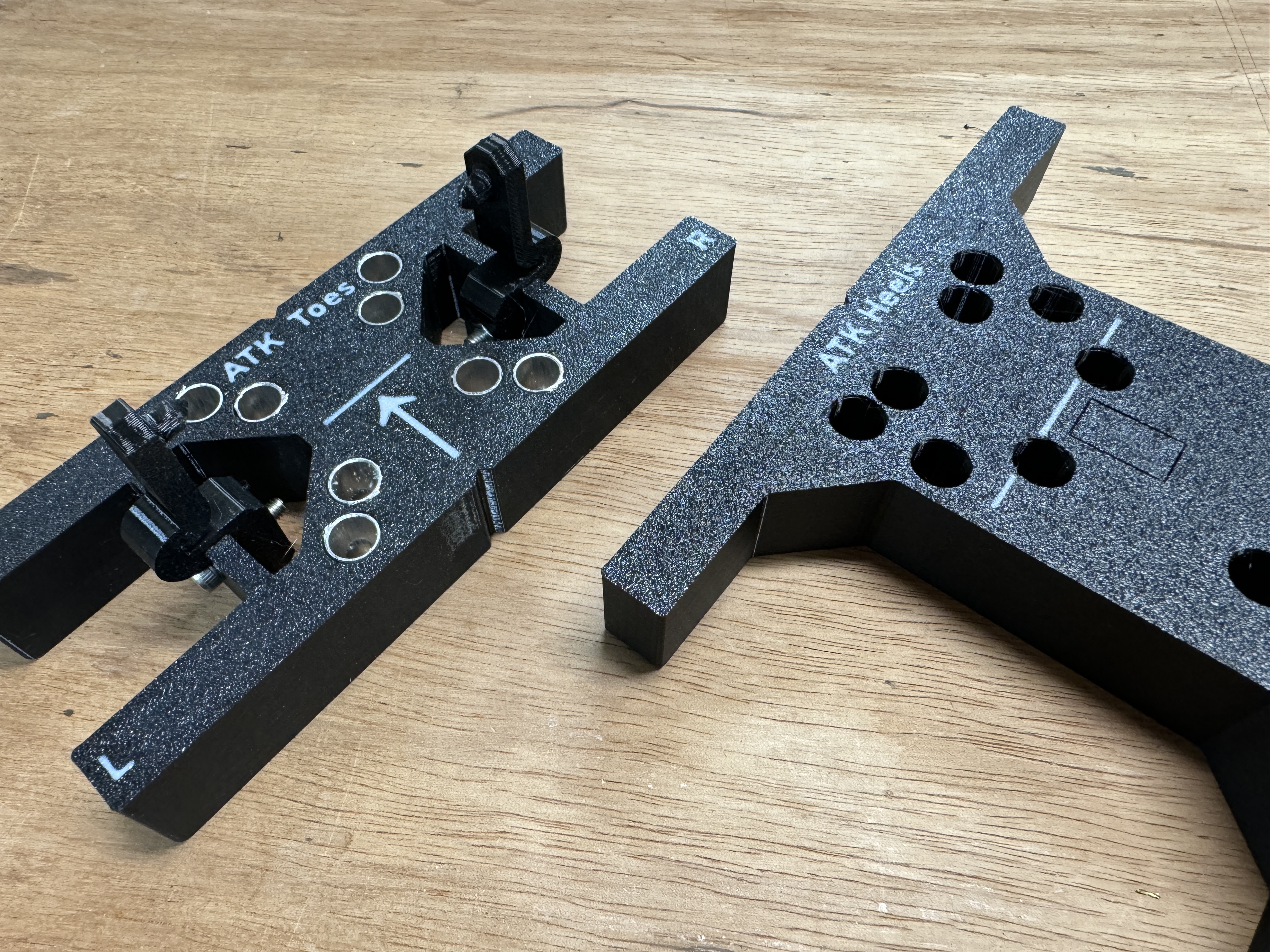 Ski Drill Jig Templates (Version 2 - Flush Text)