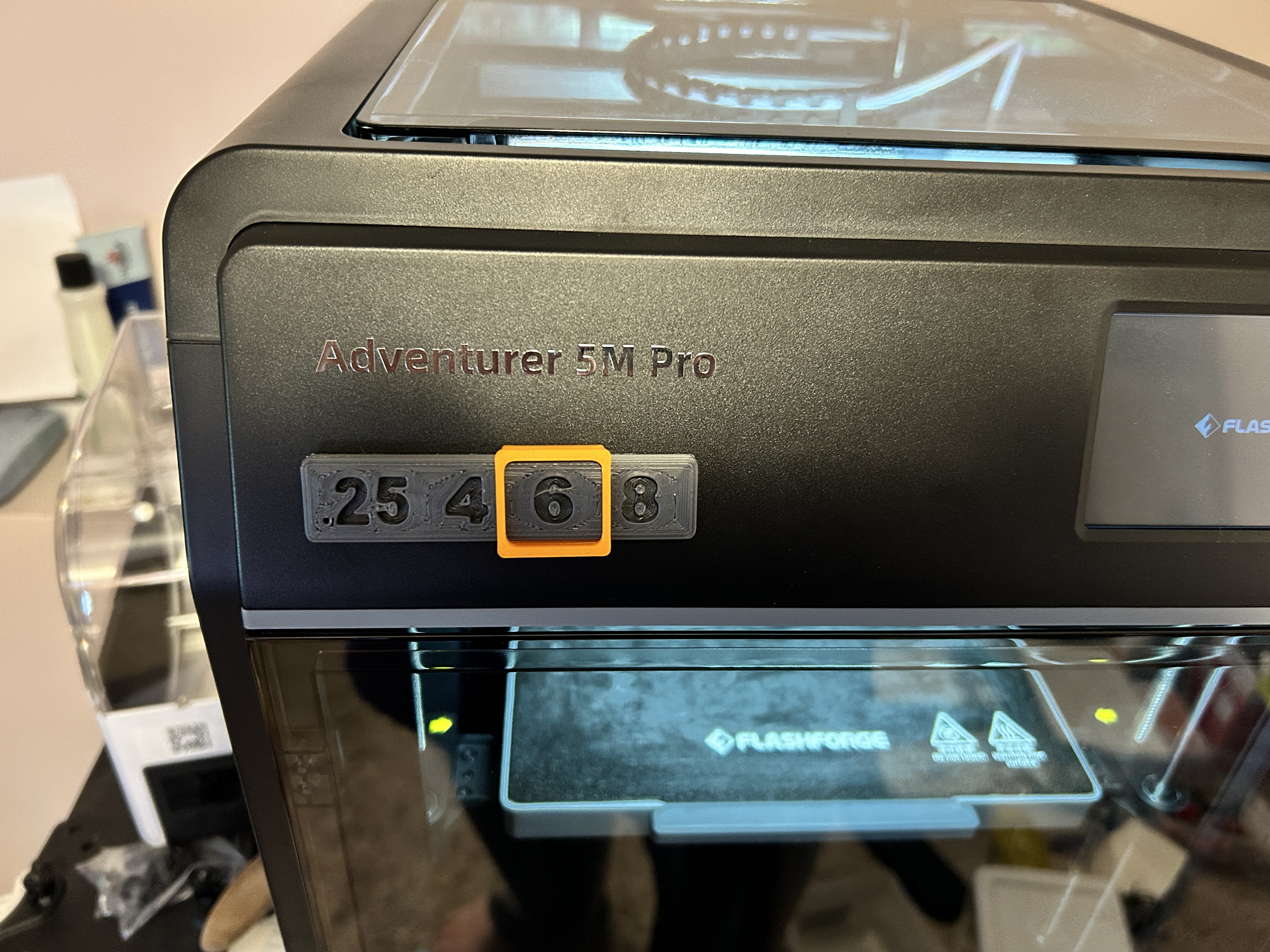 Flashforge AD5M Nozzle indicator