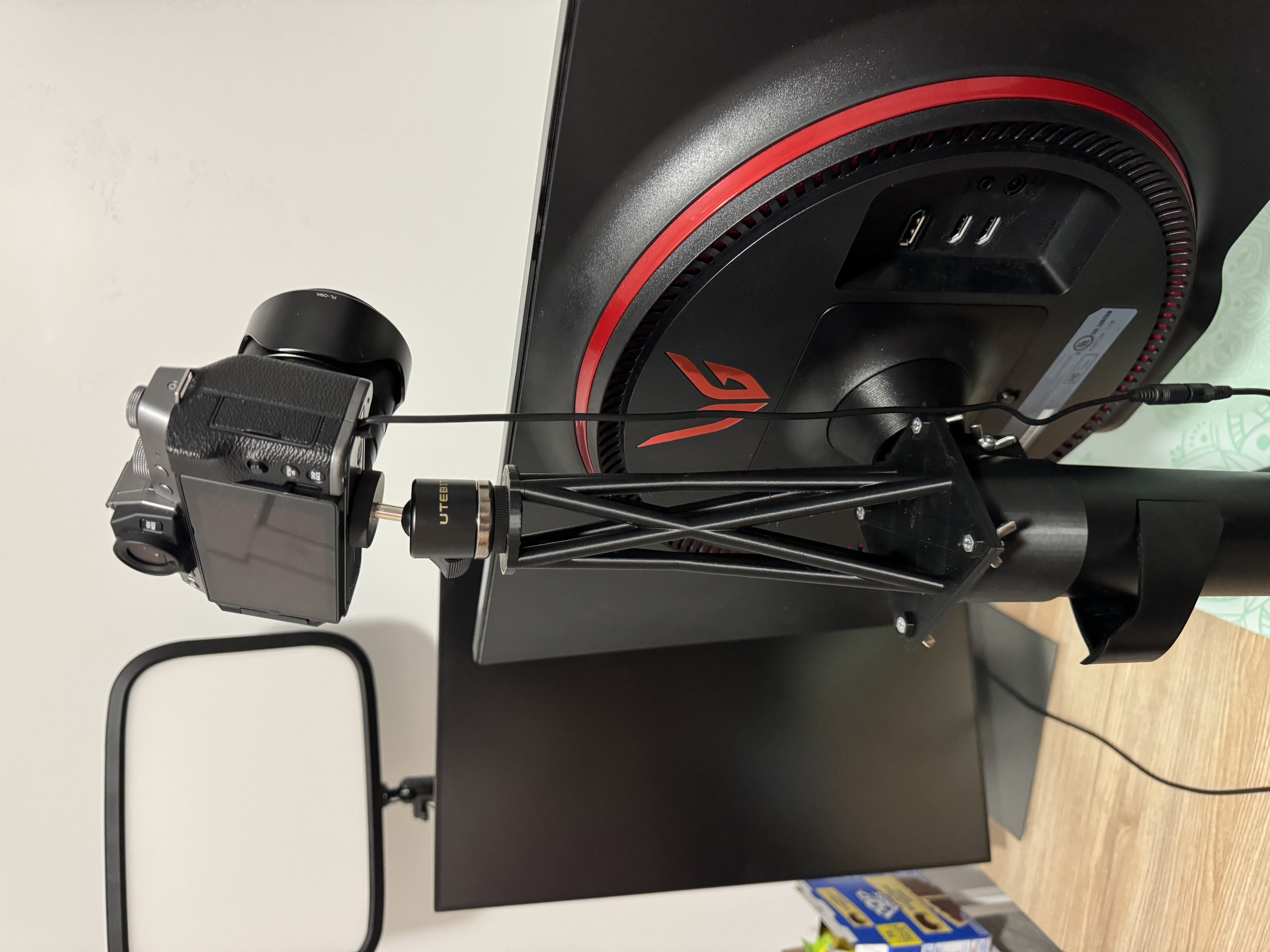 Camera Mount Plate and Arm for LG UltraGear Monitor