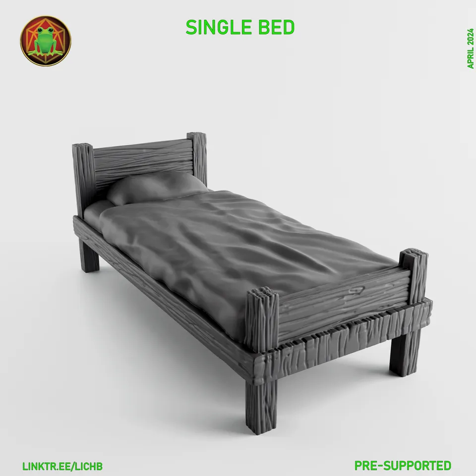 Single Bed by The Toadstool Weaver | Download free STL model ...