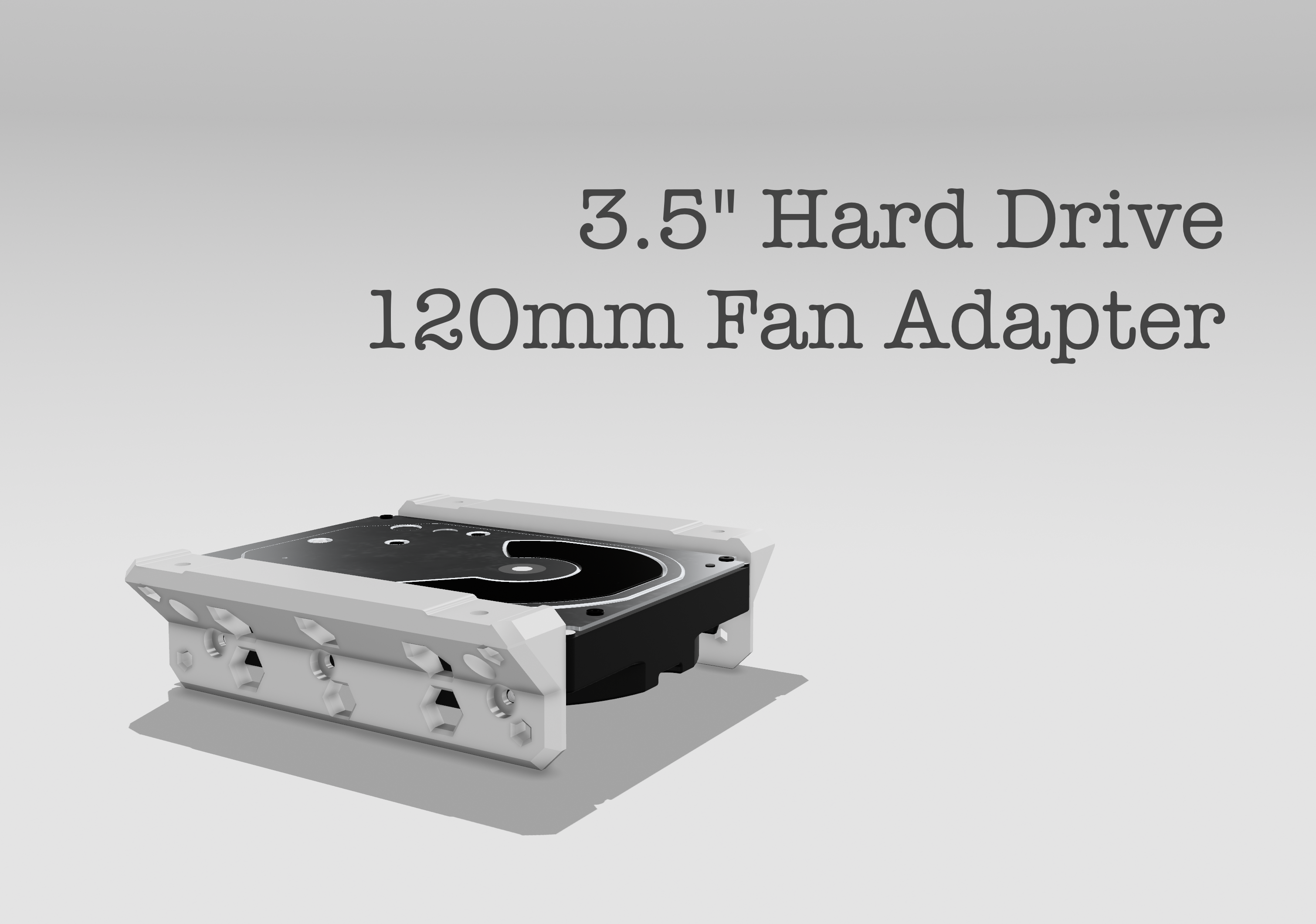 3.5" Hard Drive 120mm Fan Slot Adapter
