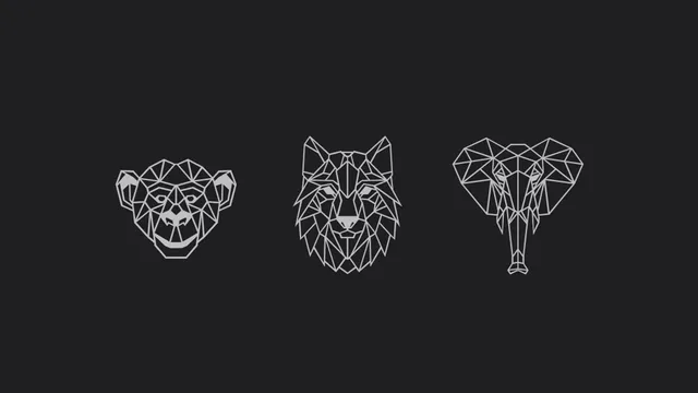 Geometric Animal Wall Art