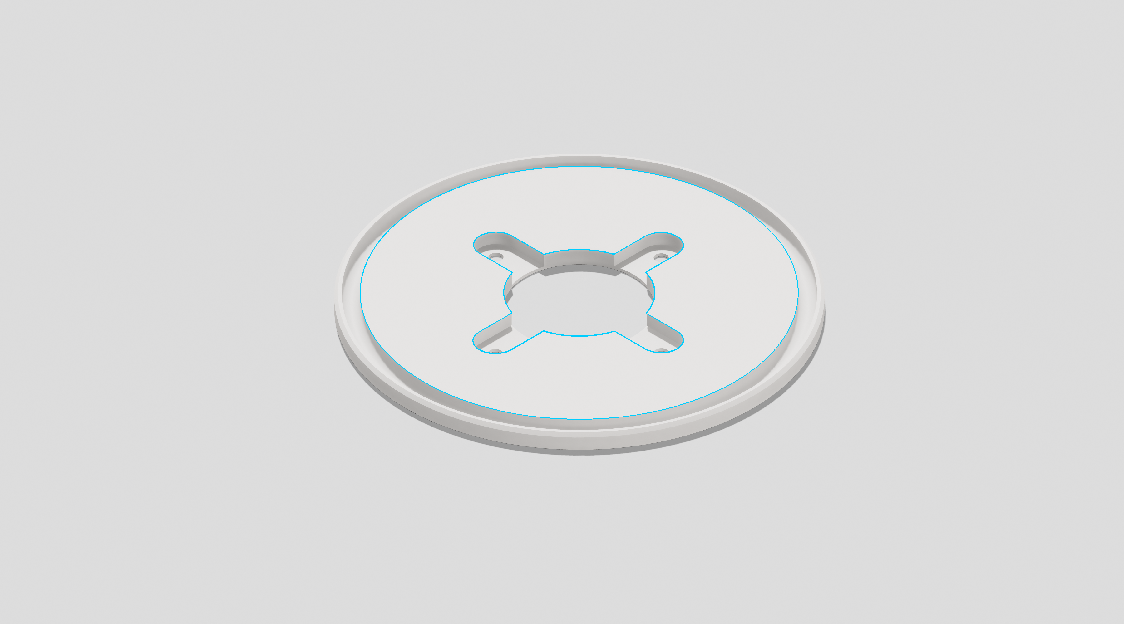 Caulk mounting plate for UniFi U6 Lite
