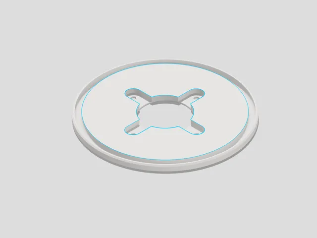 Caulk mounting plate for UniFi U6 Lite
