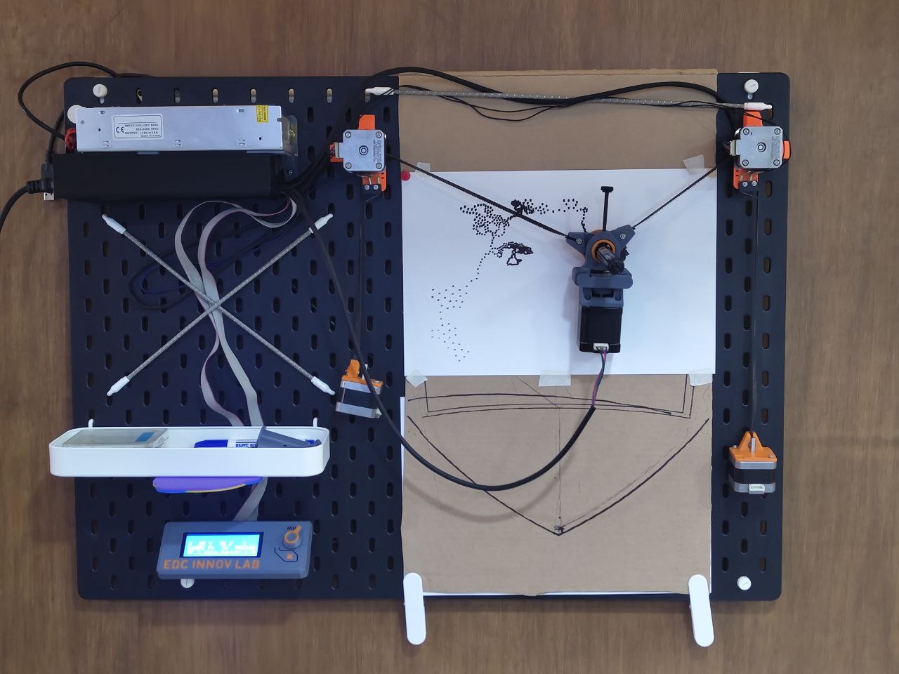 IKEA SKÅDIS compatible Motor Mount & counterweights for Drawbot / Polargraph